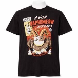 Baphomeow Black Graphic T-Shirt Unisex